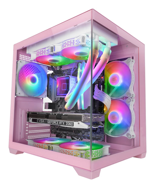 EAN 8435693109600 - Mars Gaming MC-VIEW2P Mini Tower Rosa imagen 2