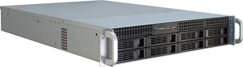 EAN 4260133126381 - Inter-Tech IPC 2U-2408 Estante Negro, Acero inoxidable imagen 1