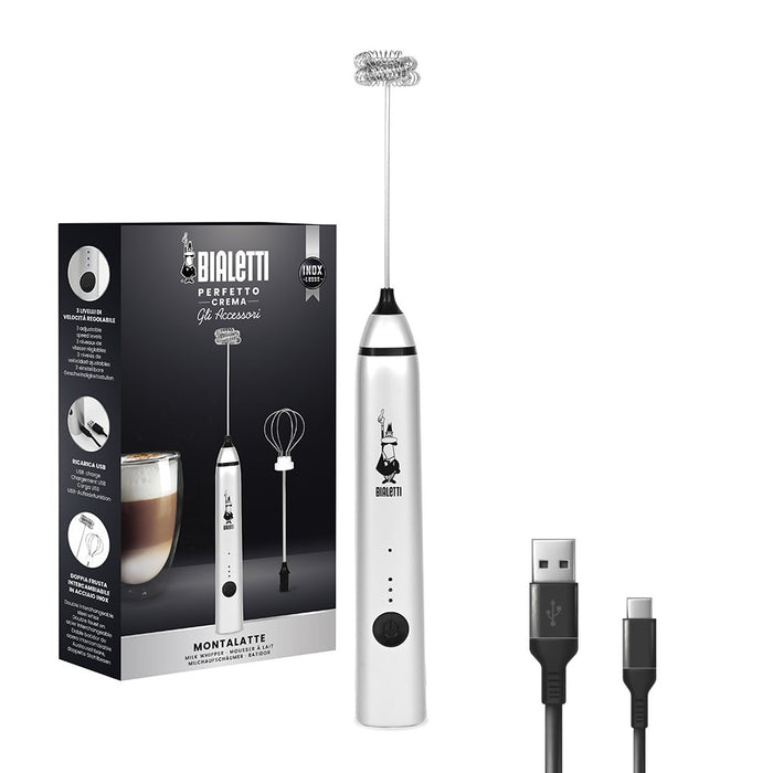 EAN 8006363042703 - Bialetti 0006770 espumador o calentador de leche Handheld electric milk frother Acero inoxidable imagen 2