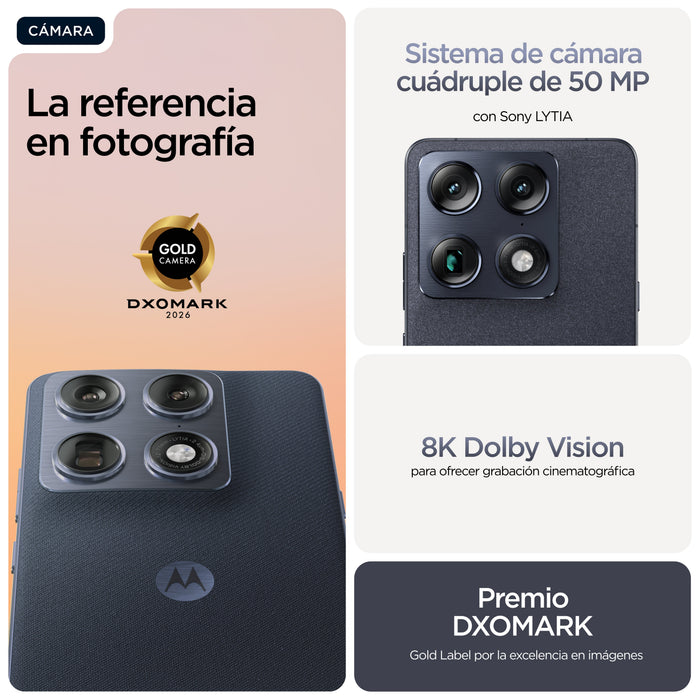 EAN 0840493623764 - Motorola signature 17,2 cm (6.78") SIM doble Android 16.0 5G USB Tipo C 12 GB 256 GB 5200 mAh Azul oscuro imagen 7