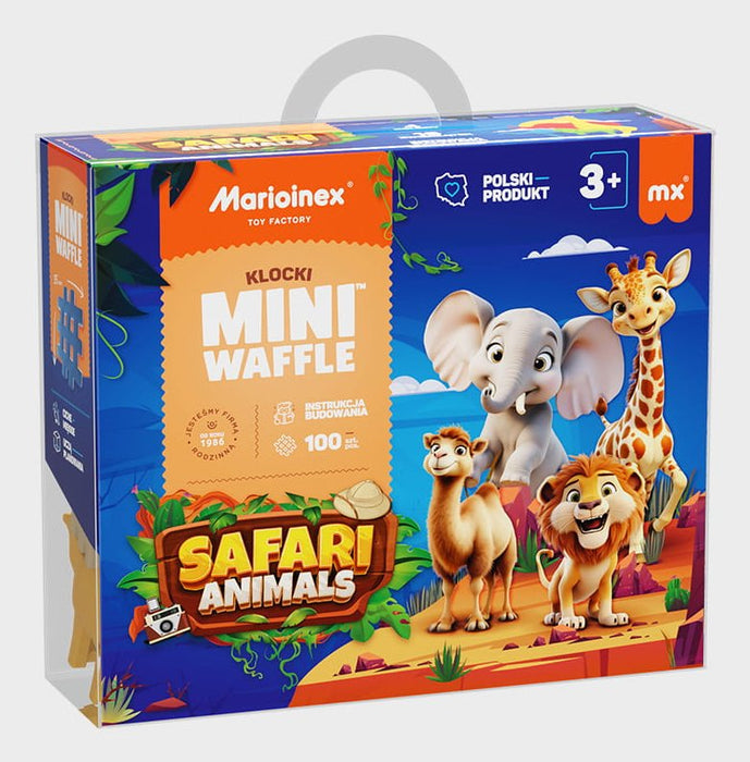 Klocki Mini Waffle - Zwierzeta Safari 100 Elementów
