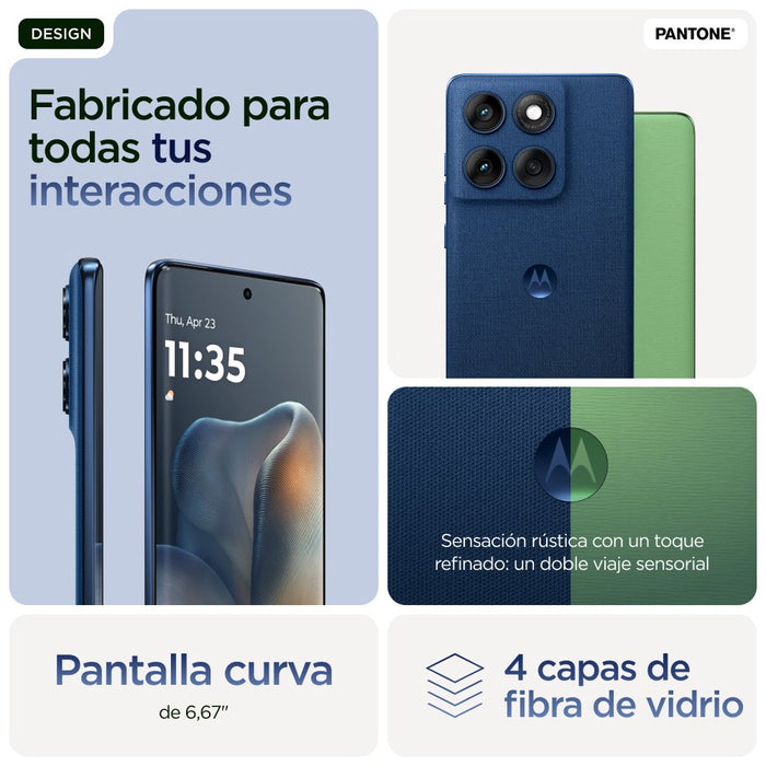 EAN 0840023298141 - Motorola edge 60 16,9 cm (6.67") SIM doble Android 15 5G USB Tipo C 12 GB 256 GB 5200 mAh Azul imagen 16