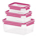 EAN 4009049403069 - EMSA 515584 recipiente de almacenar comida Rectangular Caja Verde, Transparente 3 pieza(s) imagen 1