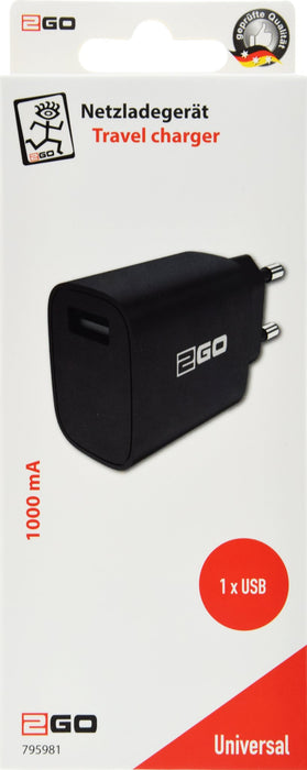 EAN 4010425959810 - 2GO 795981 cargador de dispositivo móvil Universal Negro Corriente alterna Interior imagen 2
