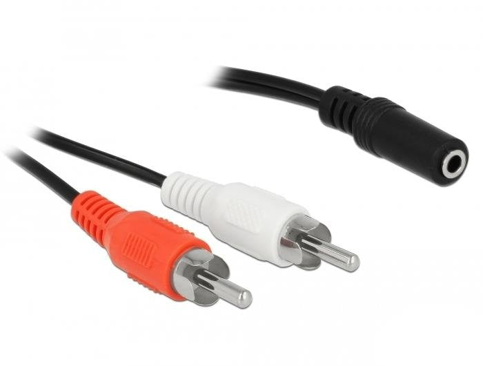 Delock Audio Cable 2 X Cinchstecker Zu 1 X 3,5 Mm 3 Pin Klinkenbuchse 1,4 M