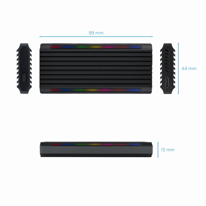 EAN 8433281011373 - TooQ Shinobi Caja externa para unidad de estado sólido (SSD) Negro M.2 imagen 3