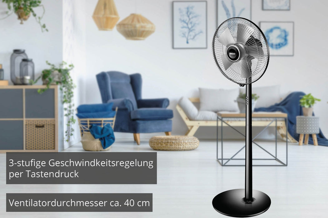 86825 Standventilator Silverline 40cm Sw Si 50w 3 Stufen Oszillierend