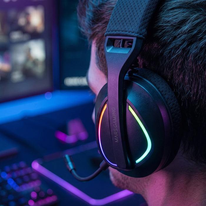 EAN 8435693114178 - Mars Gaming MHWQUASAR auricular y casco Auriculares Inalámbrico Diadema Juego USB Type-C / USB Type-A Blu imagen 4