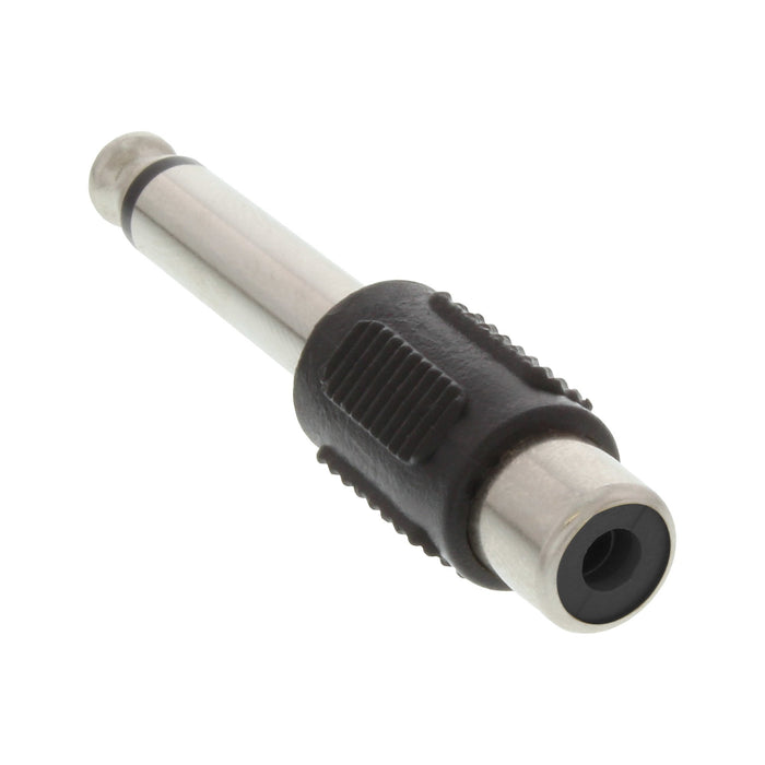 Adaptador De Audio Inline De 6,3 Mm Macho A Rca Mono Hembra