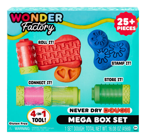 EAN 0035051595137 - MGA Entertainment Wonder Factory Never Dry Dough Mega Box Set Pasta para modelar 456 g Multicolor 8 pieza imagen 1