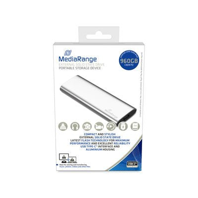 EAN 4260664870531 - MediaRange MR1103 unidad externa de estado sólido 900 GB USB Tipo C 3.2 Gen 2 (3.1 Gen 2) Plata imagen 1