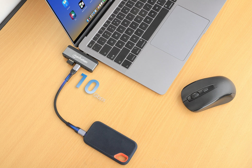 EAN 0766623190404 - Manhattan 190404 base para portátil y replicador de puertos Alámbrico USB 3.2 Gen 2 (3.1 Gen 2) Type-C Gr imagen 7