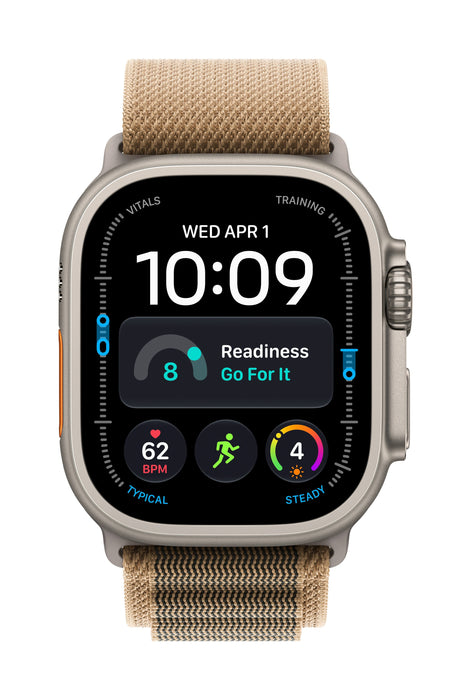 Apple Watch Ultra 4 (Titan Natural, 49 Mm, Alpine Loop Wüstensand L, Cellular) Mjag4qf/A
