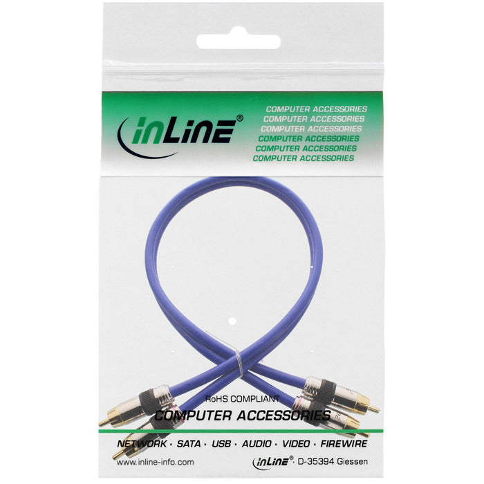 Cable De Audio Inline Premium Rca 2x Rca Macho A Macho 2m