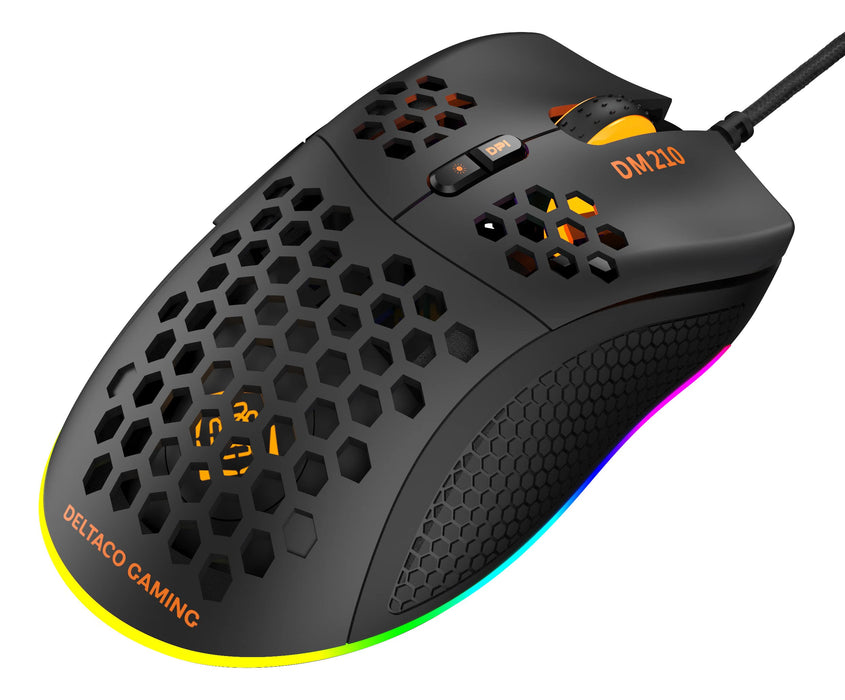 EAN 7333048047021 - Deltaco Gaming GAM-108 ratón Juego mano derecha USB tipo A Óptico 6400 DPI imagen 8