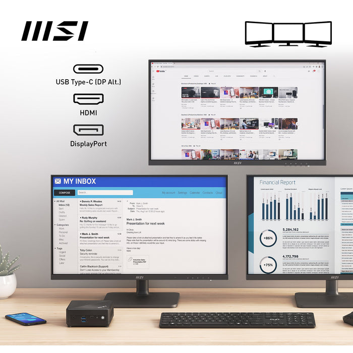 EAN 4711377071130 - MSI Cubi N ADL-006DE Intel® N N200 4 GB DDR4-SDRAM 128 GB SSD Windows 11 Pro Mini PC Negro imagen 3