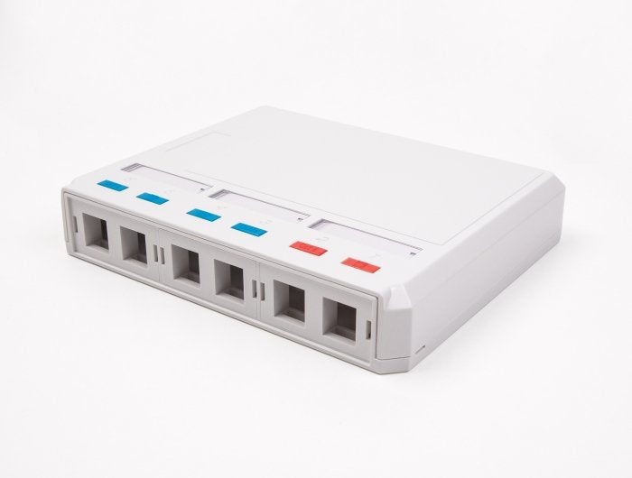 Keystone Leergehäuse 6 Port Für Glasfaser Und Netzwerk Weiss