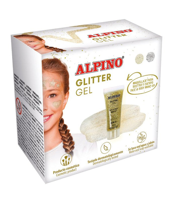 Alpino Gel Transparente Con Purpurina Glitter Oro