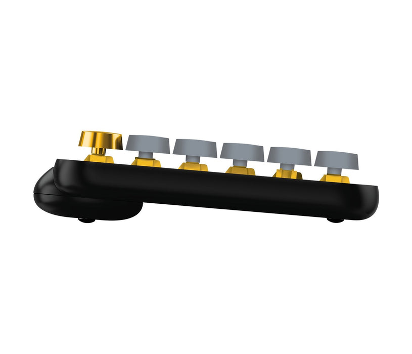 Teclado Español Logitech Pop Keys Wireless Emoji Keys Rf Wireless + Bluetooth Qwerty Negro, Gris, Amarillo
