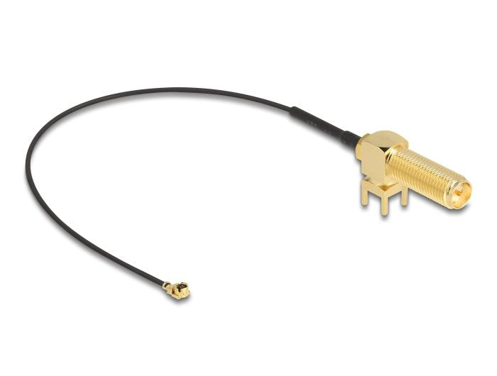 Delock 12039 Antena Cable Rp-Sma 90° Pcb Mampara Hembra A I-Pex Inc., Mhf® I Macho 1.13 15 Cm Longitud De Hilo 15 Mm