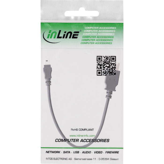 Cable Usb 2.0 Inline A Hembra A Mini 5 Pines Macho 0,2 M