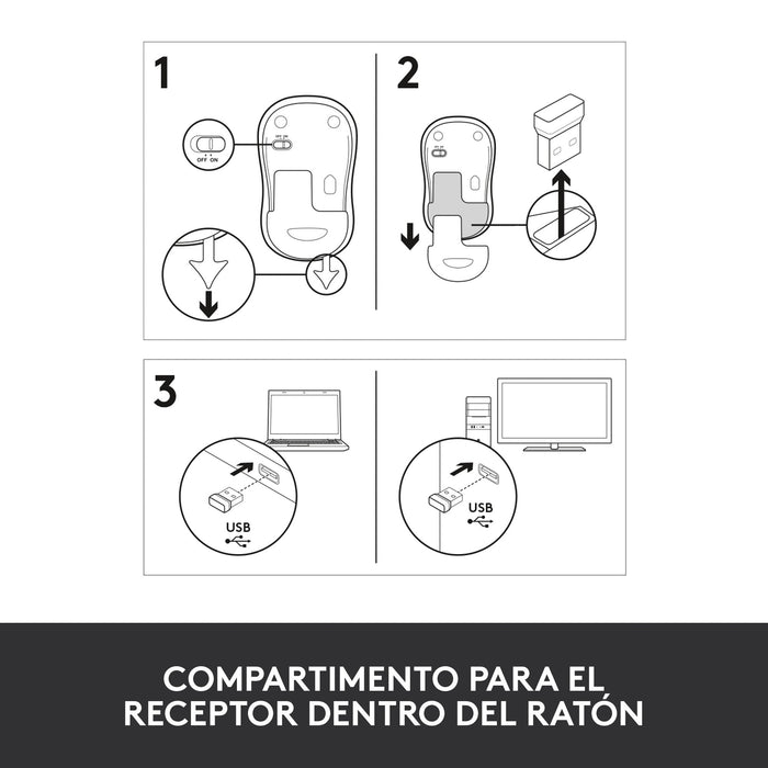 EAN 5099206027282 - Logitech 910-002238 ratón Oficina Ambidextro RF inalámbrico Óptico 1000 DPI imagen 15