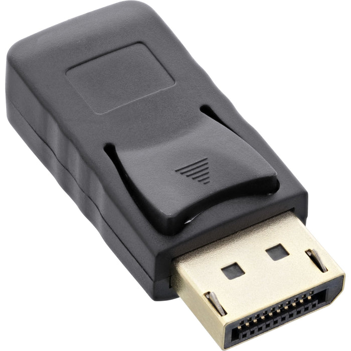 Adaptador Inline Displayport, Displayport Macho A Mini Displayport Hembra, 4k/60hz, Negro/Dorado