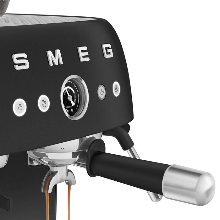 Smeg Kaffeemaschine Man. Mahlwerk Egf03blmeu, Thermoblock, Dampfdüse, 1l,...