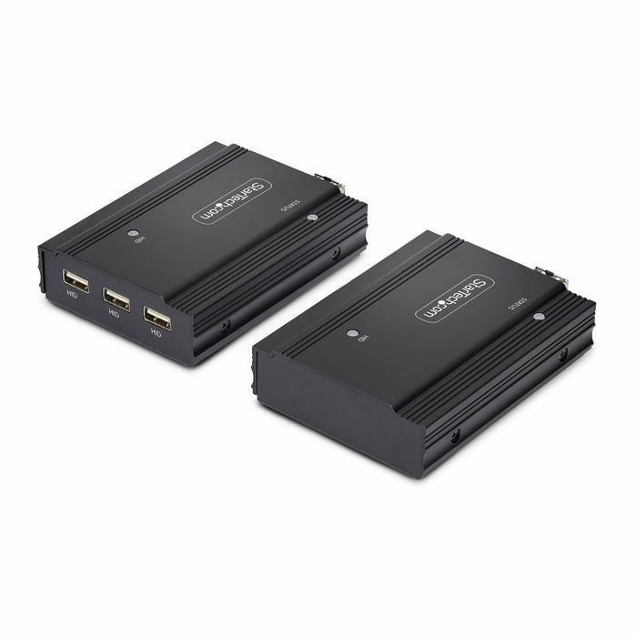 Startech.Com Displayport Kvm Extender Uber Glasfaser 4k60hz Konsolen-Extender 300m Multimode 4k Kvm Verlngerung Lwl