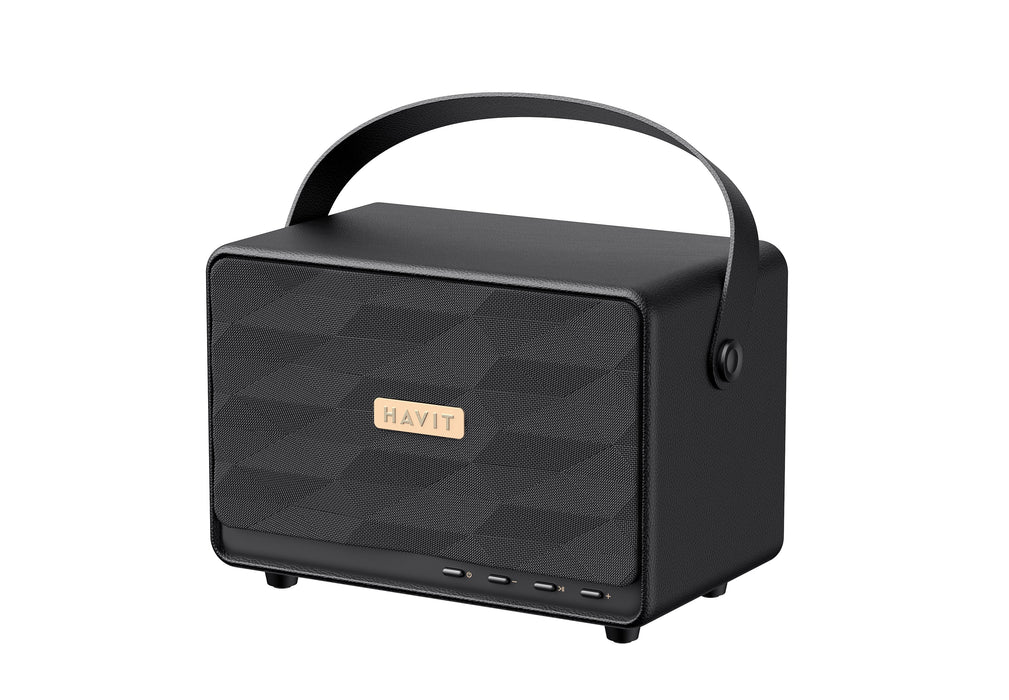 Altavoz  Havit Bluetooth Retro, Sk907bt, 30 W, Batería 25 Horas, Tws, Usb/Tf/Aux, 198 X 127.5 X 148 Mm