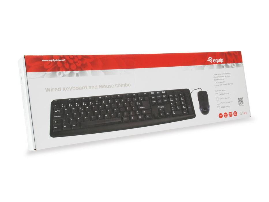 EAN 4015867208618 - Equip 245203 teclado Ratón incluido Oficina USB QWERTY Italiano Negro imagen 5