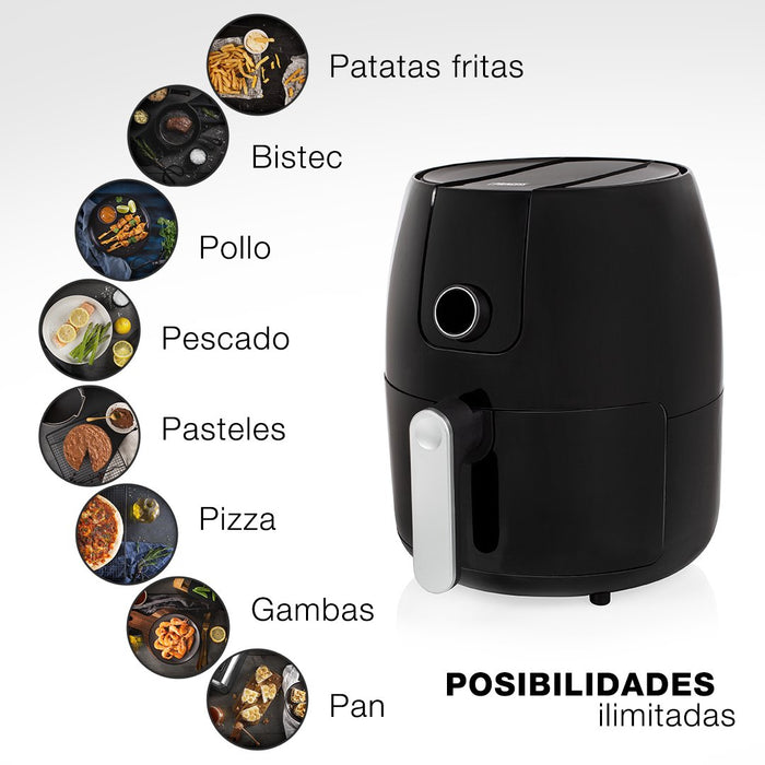 EAN 8713016076182 - Princess 182025 Sencillo 4,5 L Independiente 1500 W Freidora de aire caliente Negro imagen 50
