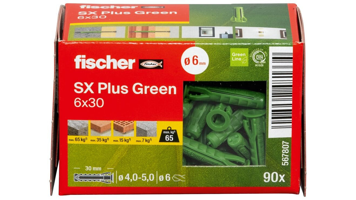 EAN 4048962481334 - Fischer 567807 tornillo de anclaje y taco 90 pieza(s) Anclaje de expansión 30 mm imagen 4