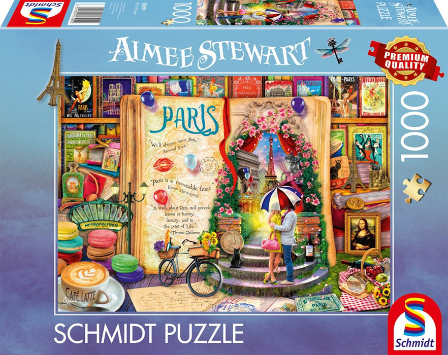 Schmidt Spiele Aimee Stewart: Recuerdos De París, Rompecabezas De 1000 Piezas 58599