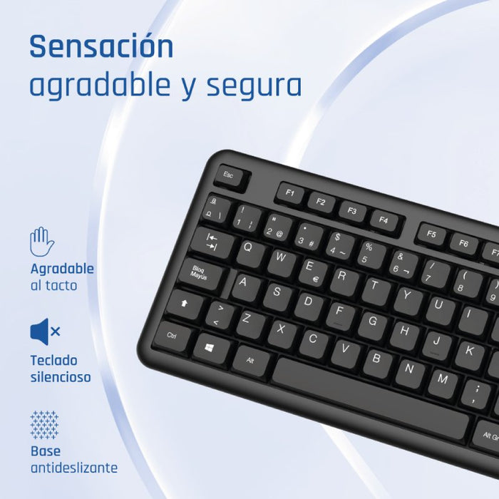 Teclado Oficina Usb Estándar Ck-Office-105t Negro
