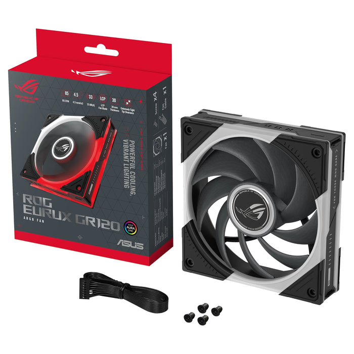 Ventilador Pc Asus Rog Eurux Gr120 Fan Argb Black