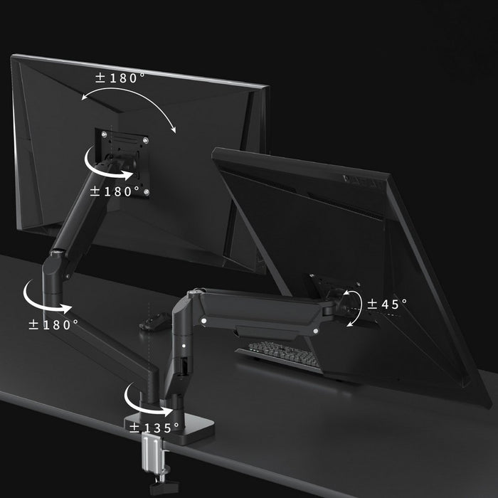 EAN 8716309135443 - Gembird MA-DA2-06 soporte para monitor 81,3 cm (32") Escritorio Negro imagen 13