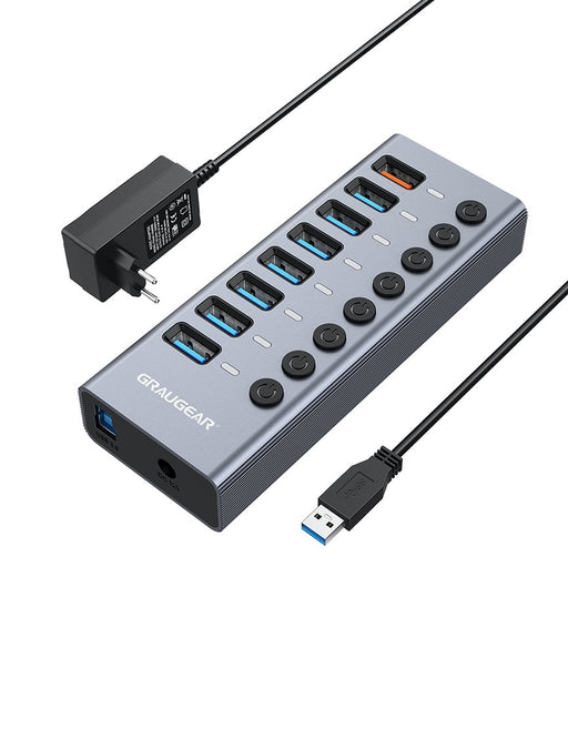 EAN 4260746550160 - GRAUGEAR G-HUB71-A hub de interfaz USB 3.2 Gen 1 (3.1 Gen 1) Type-A 5000 Mbit/s imagen 1