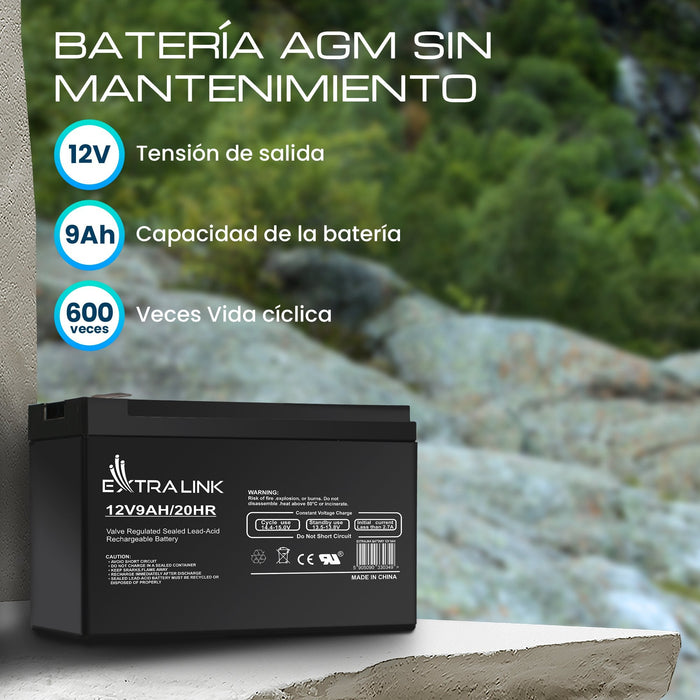 Extralink Akumulator Battery Accumulator Agm 12v 9ah Sealed Lead Acid (Vrla)