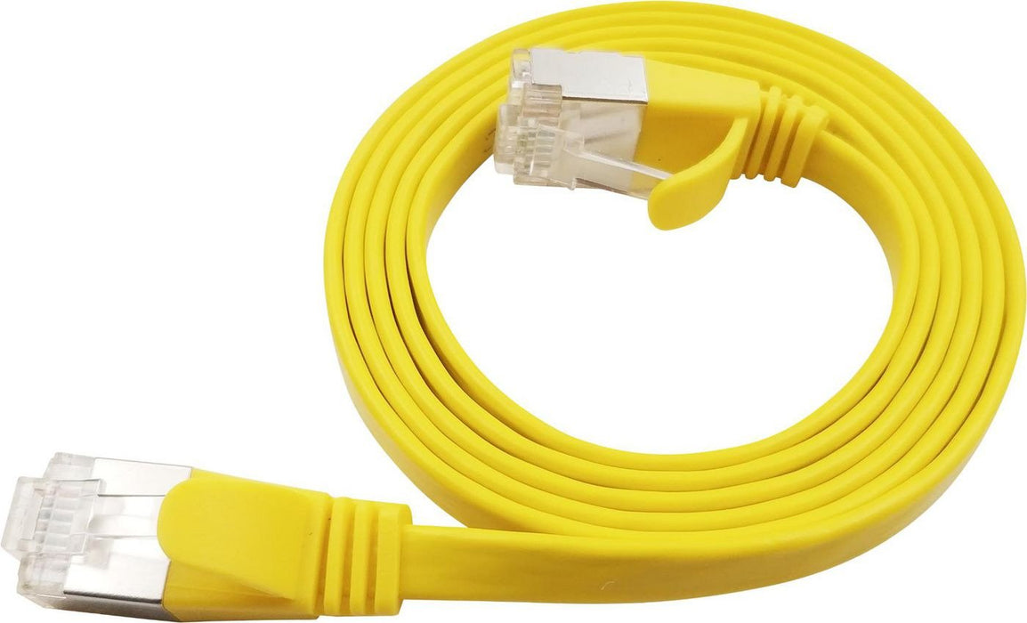 Flat U/Ftp Cat6a Yellow 4.5m Awg 32/7, Pvc, 1 85x6mm Stp-Fl6a-00450-Gl