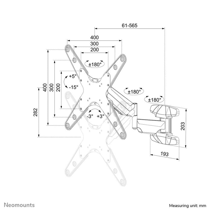 EAN 8717371449063 - Neomounts WL70-550BL14 soporte para TV 139,7 cm (55") Negro imagen 15