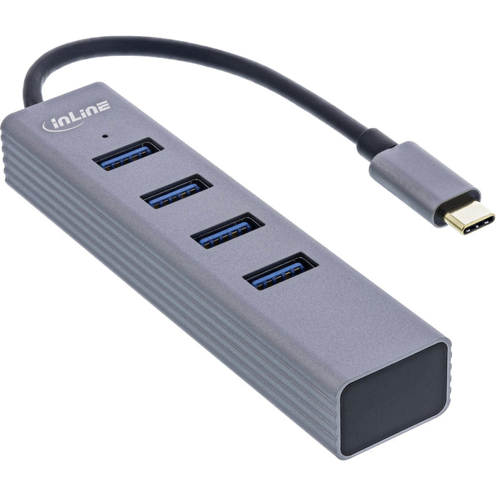 Hub Inline Usb 3.2 Gen.1 Tipo C (4x Usb-A 5gbps), Otg, Caja De Metal