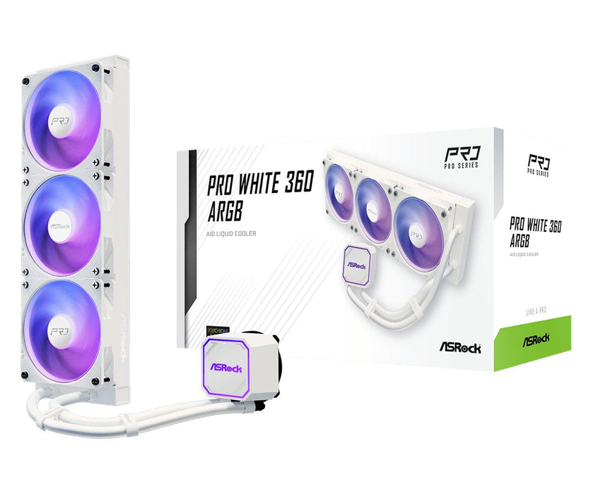 Refrigerador Liquido Cpu Asrock Pro 360 Argb White