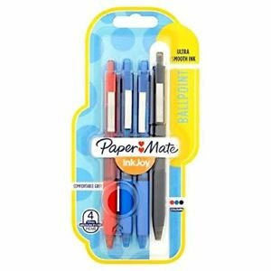 Papermate Inkjoy 300 Rt Negro, Azul, Rojo Bolígrafo De Punta Retráctil Con Pulsador Medio 4 Pieza(S)