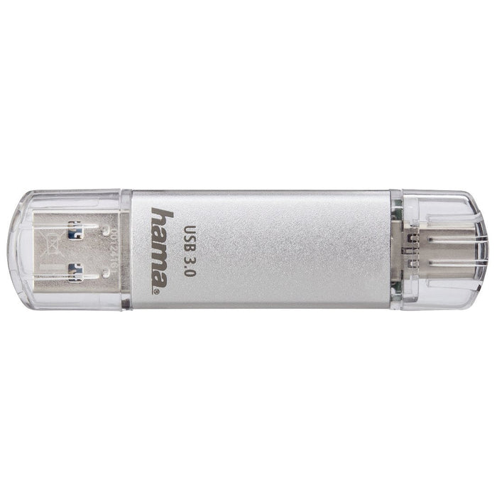 Hama Laeta Memoria Pendrive Usb 3.0 Con Tapa - 128gb De Capacidad - 40mb/S De Transferencia - Funcion Otg - Usb-C -