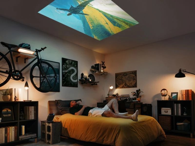 Viewsonic M1x Projector Wvga 300al Led Hdmi X1 Usb-C X1 Speaker 3wx2 Built In Battery Wifi