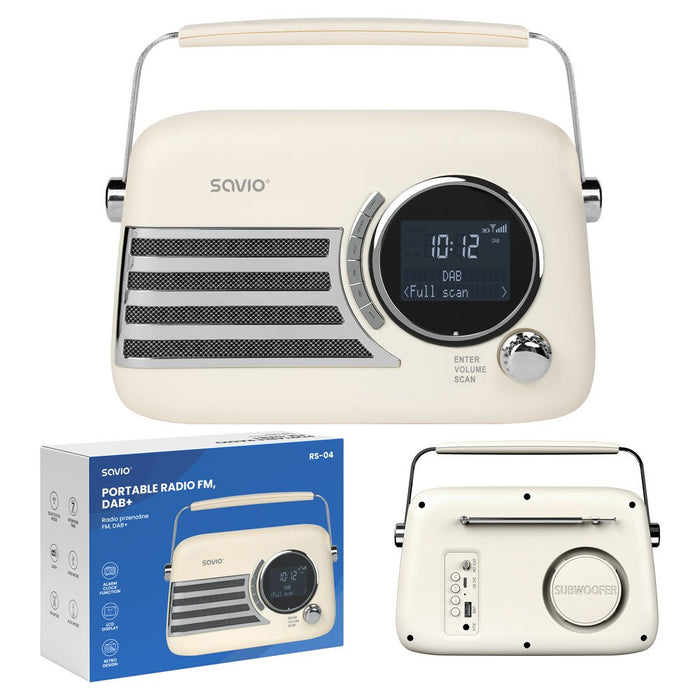 EAN 5907264110139 - Savio RS-04 radio Portátil Analógico y digital Beige, Negro imagen 6