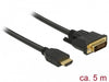 EAN 4043619856565 - DeLOCK 85656 adaptador de cable de vídeo 5 m HDMI tipo A (Estándar) DVI Negro imagen 1
