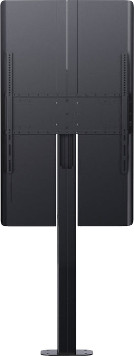 Soporte De Suelo Para Pantallas De 55" A 85" Columna De Aluminio De 1500 Mm De Altura Viene Con Soporte Vesa De 600 De Ancho X 400 De Alto Cubiertas Traseras Curvas Para Ocultar La Parte Trasera De La Pantalla Canal De Gestión De Cables En