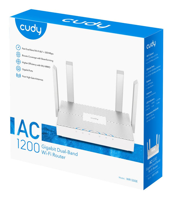 EAN 6971690793081 - Cudy WR1300E router inalámbrico Gigabit Ethernet Doble banda (2,4 GHz / 5 GHz) Blanco imagen 5